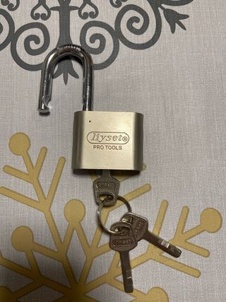 Candado Liyse + 3 llaves