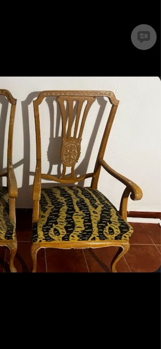 Pareja de Sillones Hepplewhite S.XX - Talla Plumas