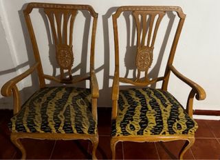 Pareja de Sillones Hepplewhite S.XX - Talla Plumas