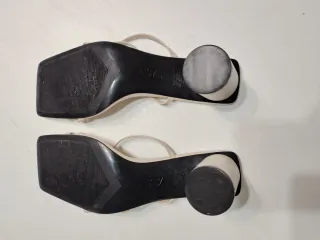 Sandalias Zara Tacón T-39 Beige