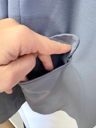 Blazer Azul Grisáceo Fluido