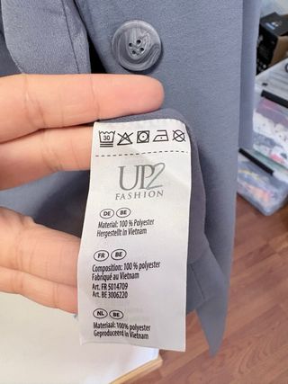 Blazer Azul Grisáceo Fluido