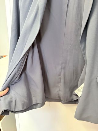 Blazer Azul Grisáceo Fluido