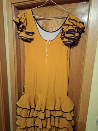 Vestido Flamenca Amarillo Volantes