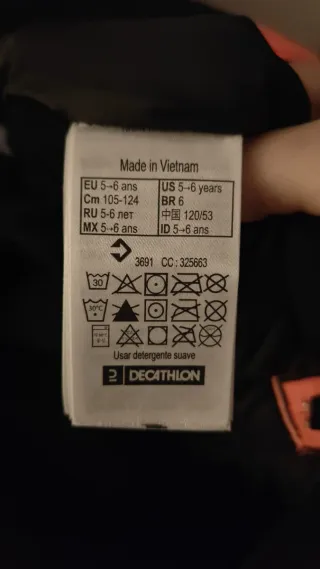 Mono de nieve infantil 5-6años