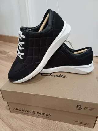 Zapatillas Clarks Talla 37 Cuero y Tela