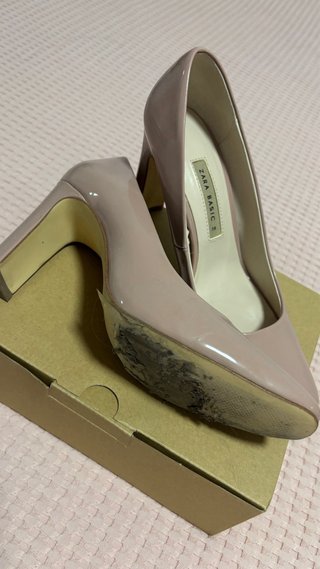 Tacones Zara Beige/Rosa