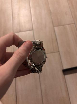 Reloj Seiko Kinetic Plata y Blanco