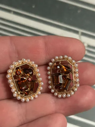 Lote 3 pares de pendientes tipo clip