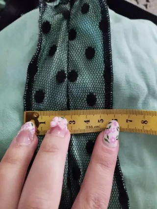 Traje Flamenca Negro y Verde Agua Talla 40/42