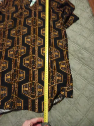 Vestido estampado negro y marrón