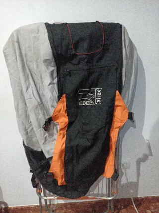 Mochila Parapente Edelrid Negra/Naranja