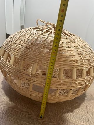 Lámparas de mimbre esféricas (2 unidades)