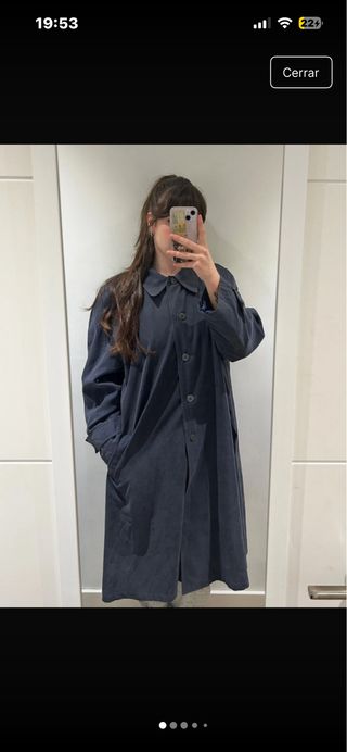 Gabardina Azul Marino Also S.A. Talla XL