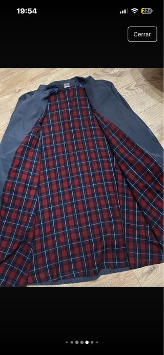 Gabardina Azul Marino Also S.A. Talla XL