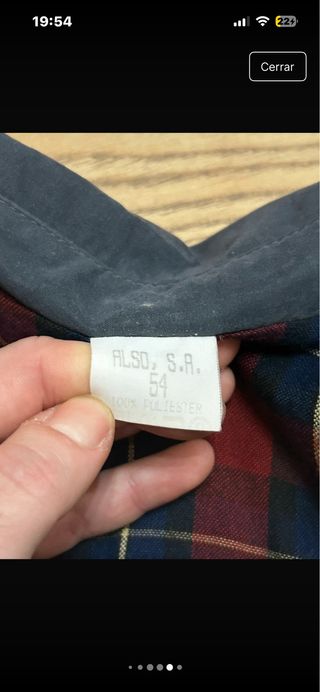 Gabardina Azul Marino Also S.A. Talla XL