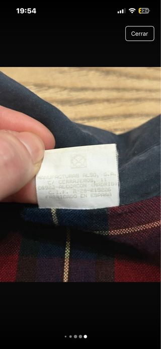 Gabardina Azul Marino Also S.A. Talla XL