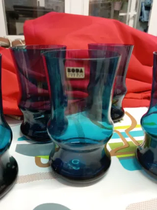 Vasos Kosta Boda azul