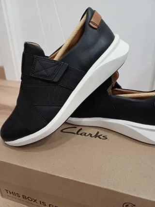 Zapatillas Clarks cuero negras T37.5