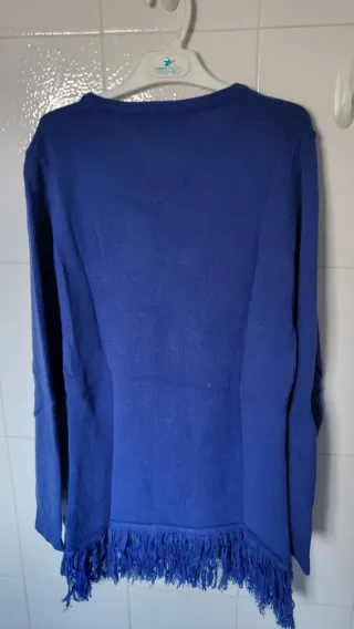 Jersey HHG azul con flecos talla M