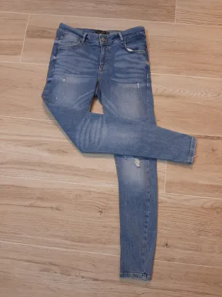Pantalón Vaquero Mujer Talla L. Zara Trafaluc
