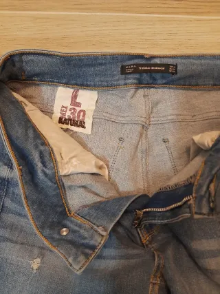 Pantalón Vaquero Mujer Talla L. Zara Trafaluc