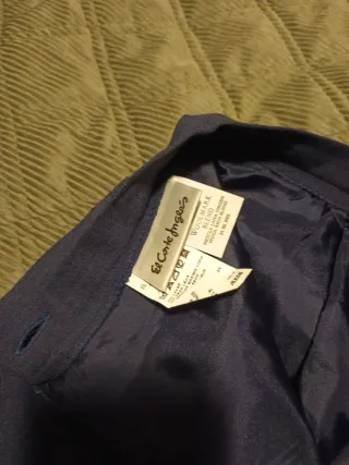 Falda azul de poliéster