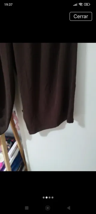 Pantalón  Palazzo marrón con bolsillo