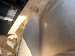 Fregadero de cerámica blanco