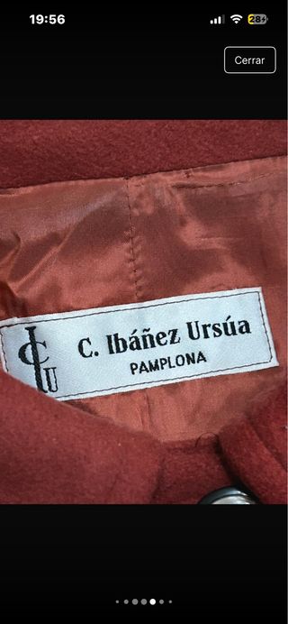 Abrigo clásico C. Ibañez Ursua Rojo Talla L