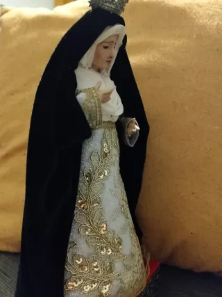 Virgen Dolorosa de vestir candelero