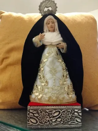 Virgen Dolorosa de vestir candelero