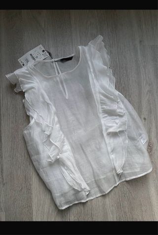 Blusa Zara Talla L Semitransparente