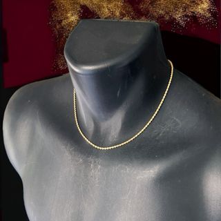 Cadena Oro 18K Mujer Cordón Salomónico Fina 2mm