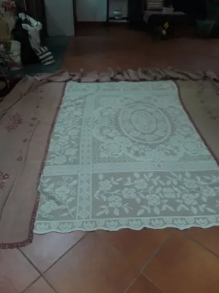 Estor antiguo cortinas laterales y friso