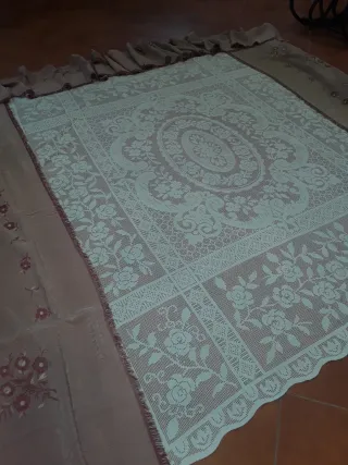 Estor antiguo cortinas laterales y friso