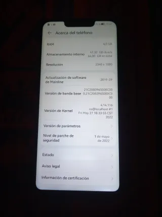 Telefono Huawei Mate 20 lite