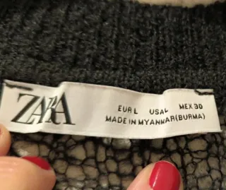 Jersey Zara negro calado