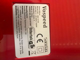 Batidora Amasadora Vospeed Roja