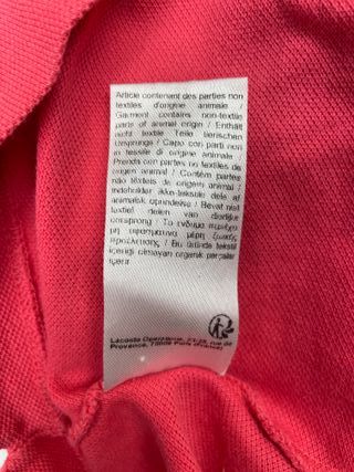 Lacoste Polo Shirt Classic Red Cotton Vintage