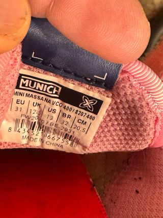 Zapatillas Munich niña rosa talla 31