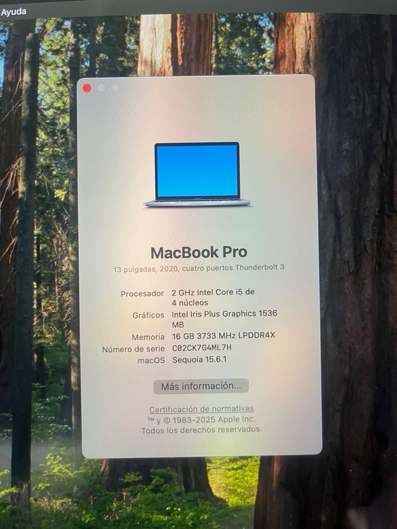MacBook Pro 2020 16GB Plata afbeelding 2