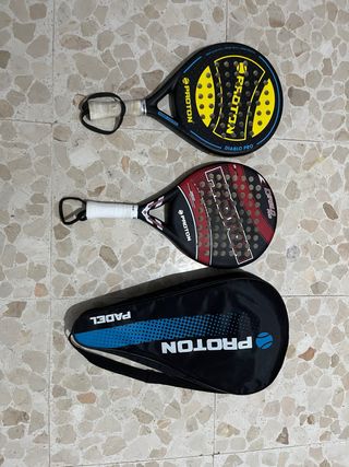 Palas de pádel Proton y funda