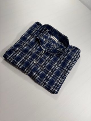 Camisa Barbour cuadros azul y blanco