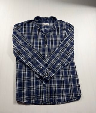 Camisa Barbour cuadros azul y blanco