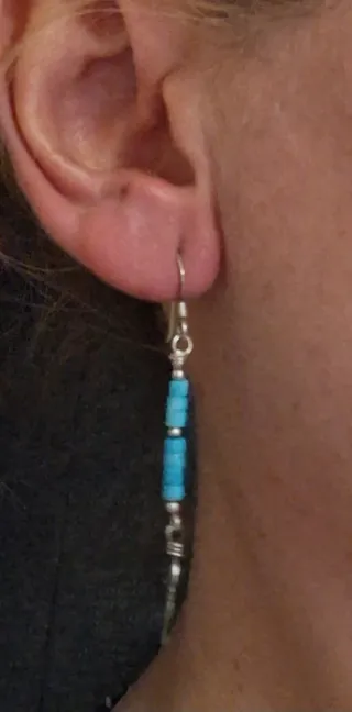 Pendientes plata y turquesa