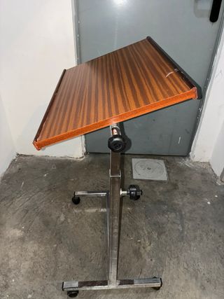 Mesa auxiliar madera y metal