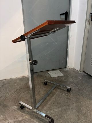 Mesa auxiliar madera y metal
