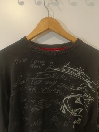 Jersey fino hombre gris L