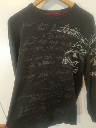 Jersey fino hombre gris L